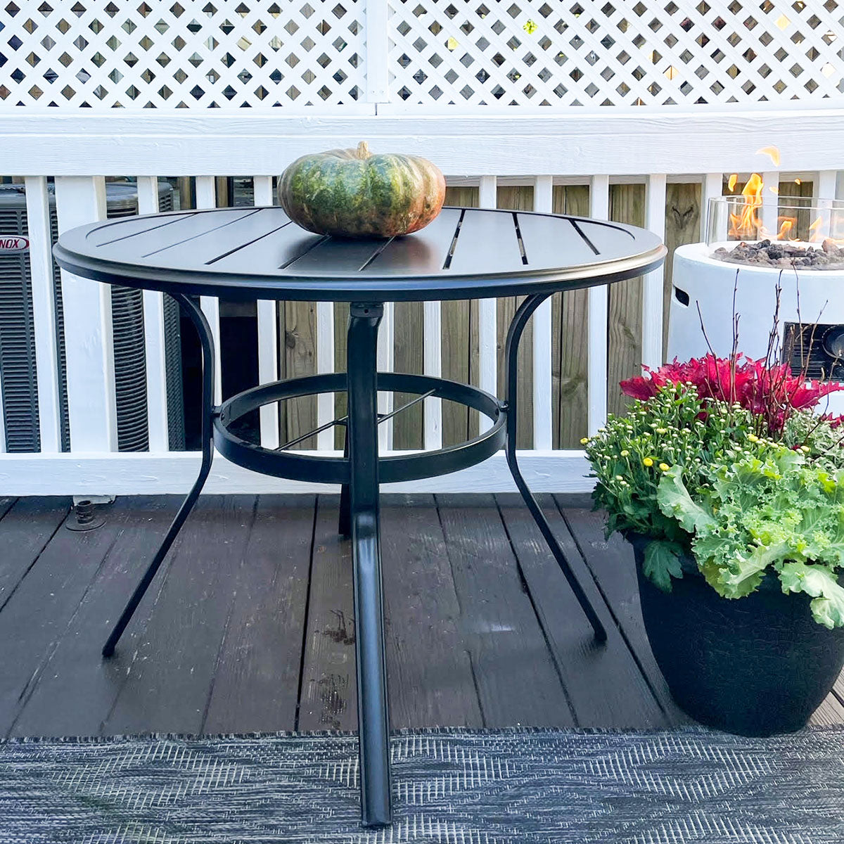 Metal garden online table