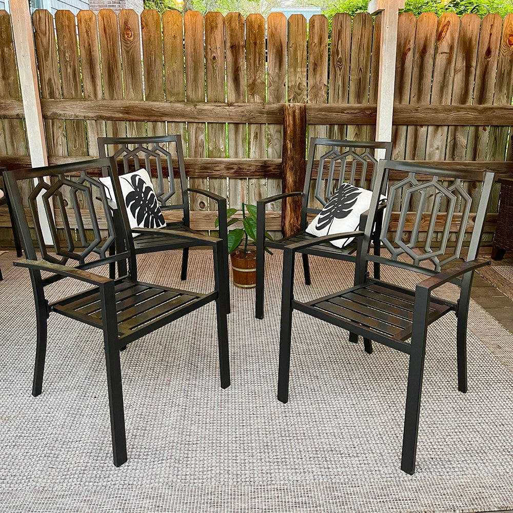 Steel patio chair hot sale