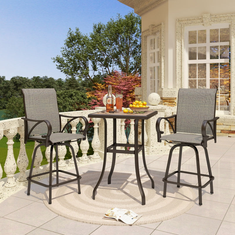 3-piece bistro bar set for deck and balcony