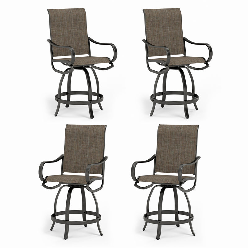 Phi Villa Outdoor Swivel Textilene Bar Stools