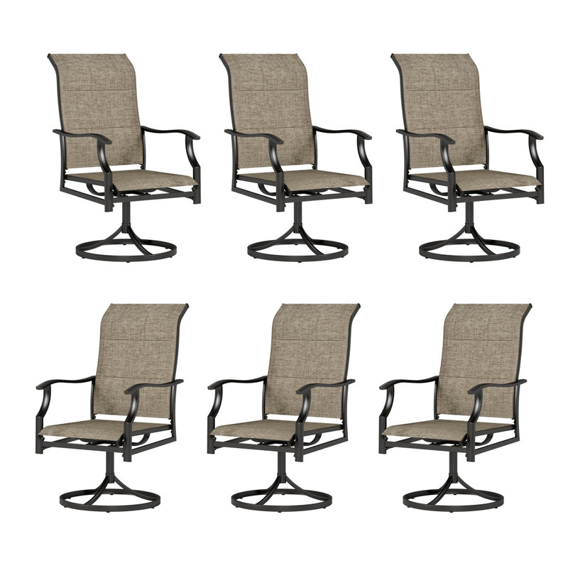 Patio Upgraded Padded High Back Dining Chairs for Porch, Deck, Backyard PHI VILLA