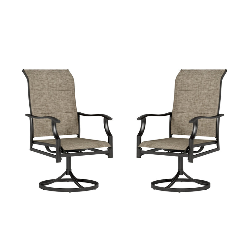 Patio Upgraded Padded High Back Dining Chairs for Porch, Deck, Backyard PHI VILLA