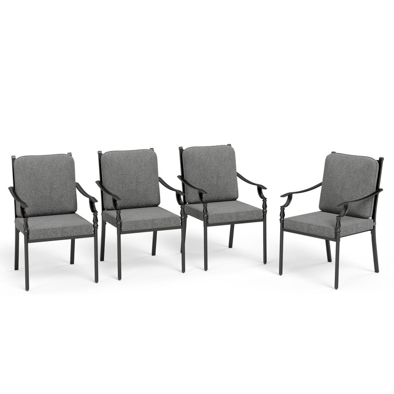 Phi Villa Calabash Patio Dining Chairs-Swivel Chairs & Fixed Chairs