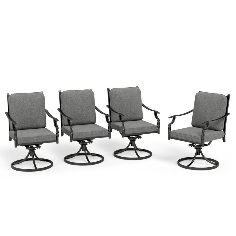 Phi Villa Calabash Patio Dining Chairs-Swivel Chairs & Fixed Chairs