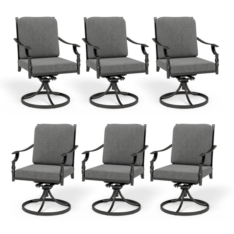 Phi Villa Calabash Patio Dining Chairs-Swivel Chairs & Fixed Chairs