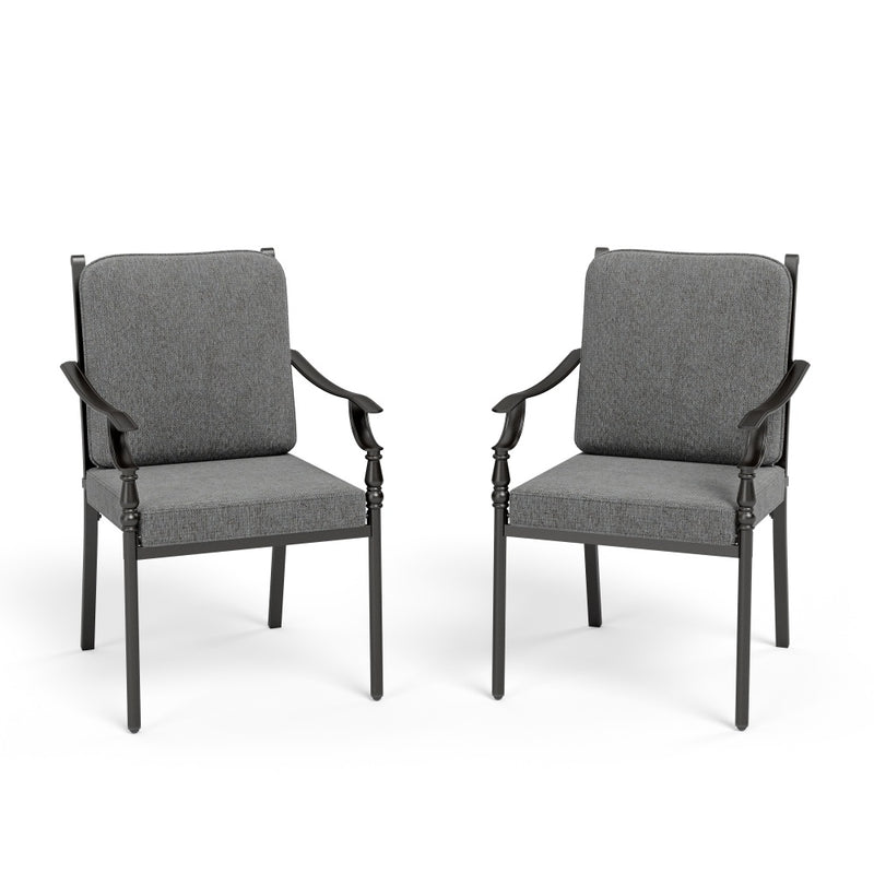 Phi Villa Calabash Patio Dining Chairs-Swivel Chairs & Fixed Chairs