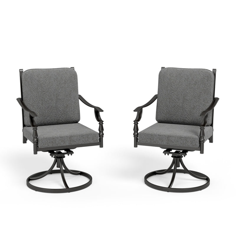 Phi Villa Calabash Patio Dining Chairs-Swivel Chairs & Fixed Chairs