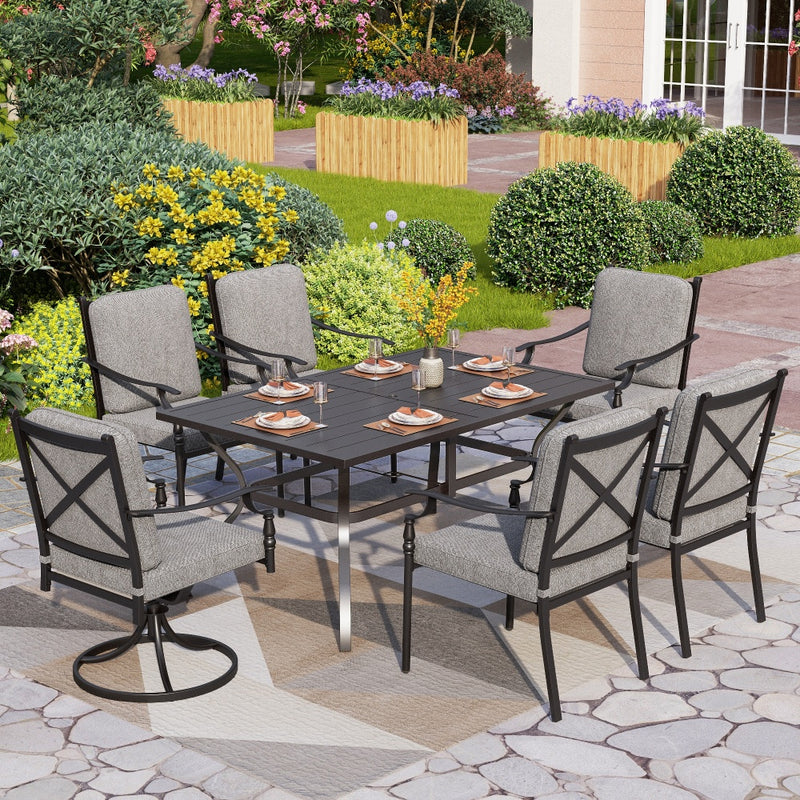 Phi Villa Calabash Patio Dining Chairs-Swivel Chairs & Fixed Chairs