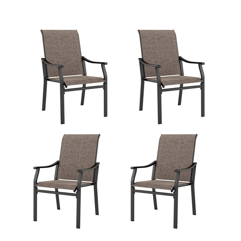 Patio 2-Piece Textliene Fixed Chair for Dining Garden PHI VILLA