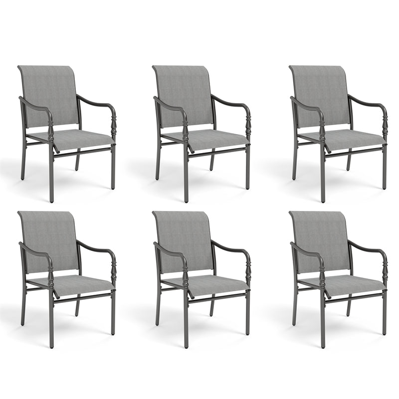 Patio Textilene Dining Chairs Set for Lawn, Front Porch PHI VILLA