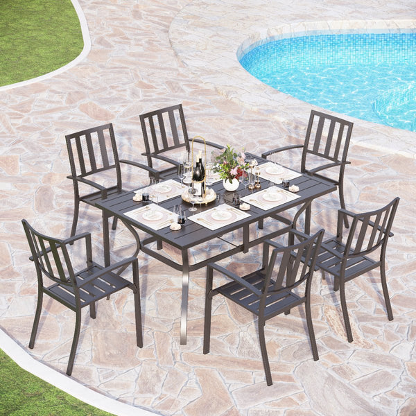 6 seater garden table set hot sale