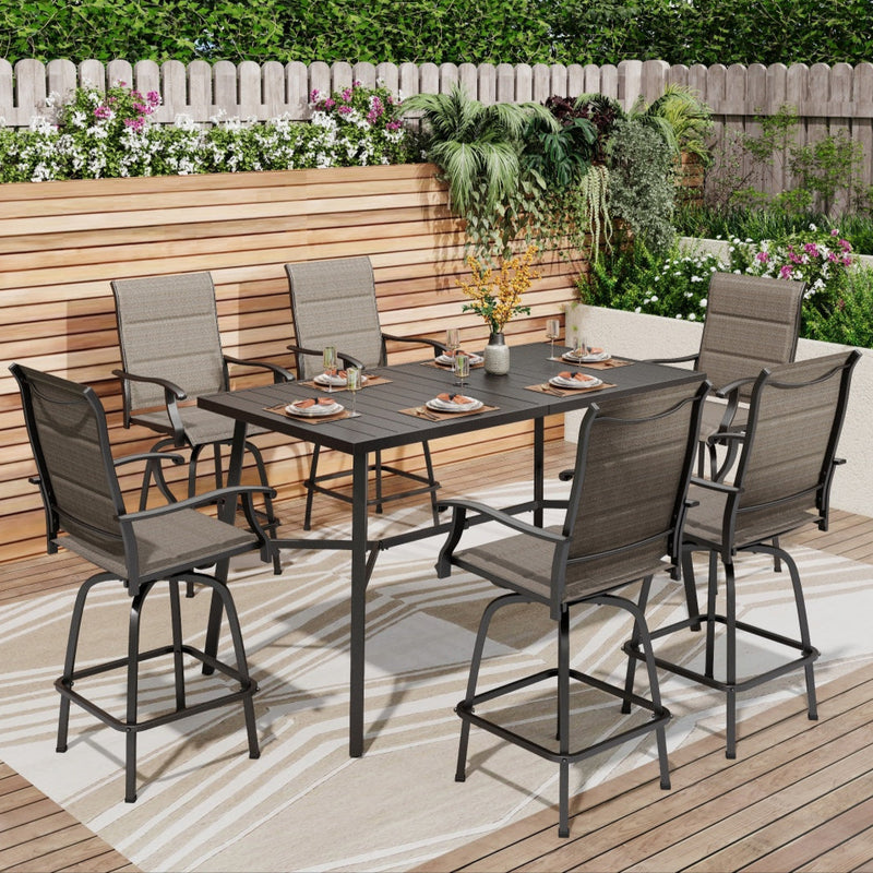 high swivel bar stool outdoor dining set