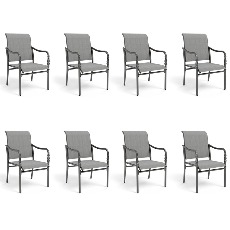 Patio Textilene Dining Chairs Set for Lawn, Front Porch PHI VILLA