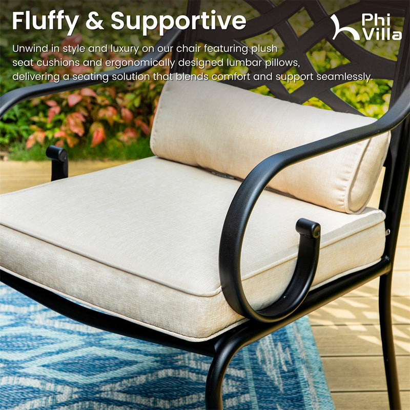 PHI VILLA Vine Patio Dining Chairs