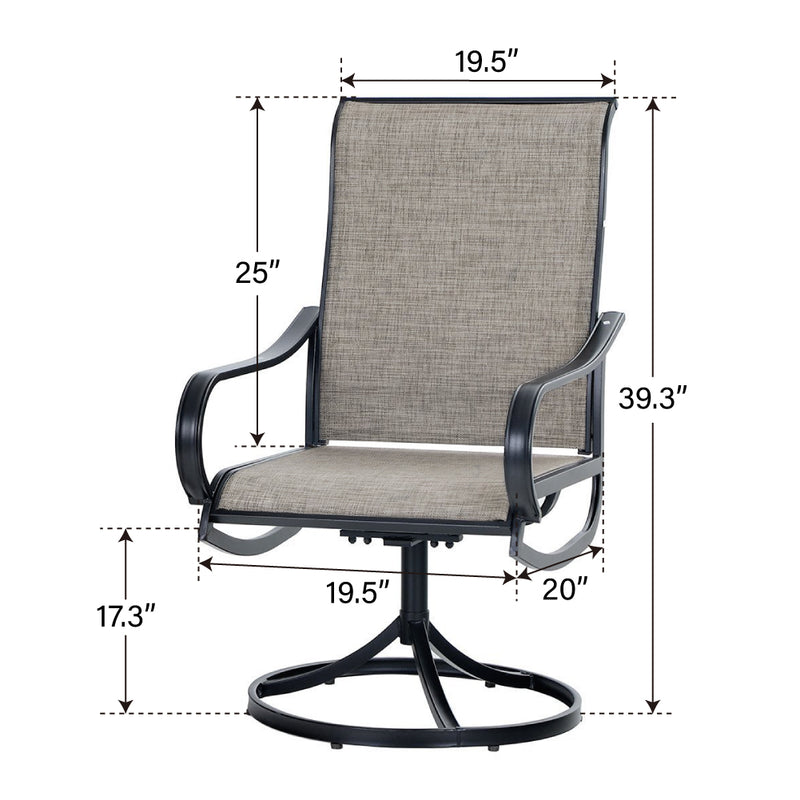 Phi Villa 15-Person Outdoor Patio Furniture Combination Set with Sofa Set, Textilene Dining Set, and Umbrella