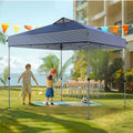 PHI VILLA 10x10Ft Pop Up Canopy Tent with Wheeled Bag,Straight Legs, 100 Sq. Ft