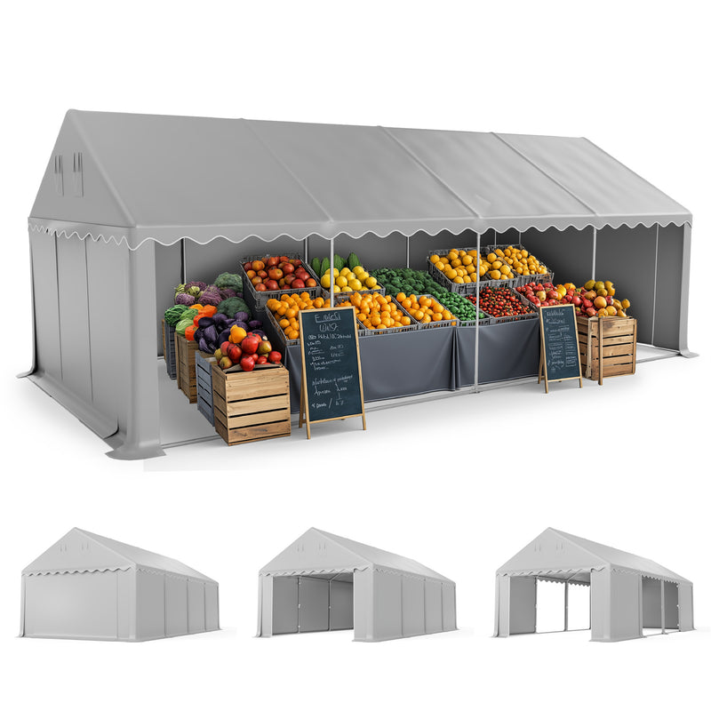 Phi Villa 13'x26' Outdoor Vendors Tent with Removable Sidewall