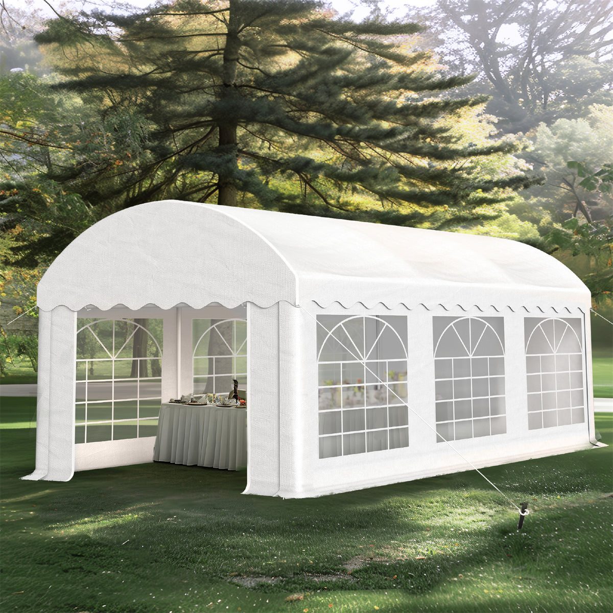 Phi Villa 20 x10 Patio Heavy Duty Party Tent Large Canopy with Removable Sidewalls for Outdoor Events