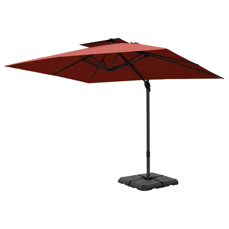 PHI VILLA 9X12ft Hydraulic Cantilever Patio Parasols Umbrellas