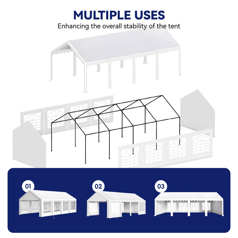 Phi Villa Heavy Duty Party Tent Wedding Event Shelter with Removable Sidewalls