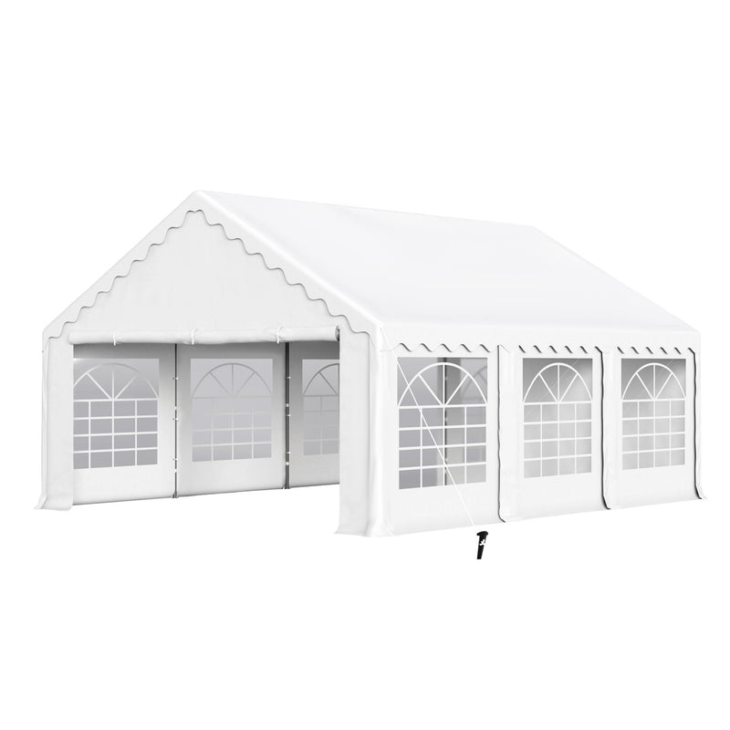 Phi Villa White Heavy Duty Party Tent Wedding Event Shelter with Removable Sidewalls