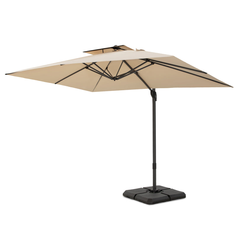 PHI VILLA 10ft Outdoor Patio Automatic Hydraulic Cantilever Parasols Umbrella