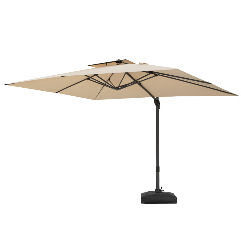 PHI VILLA 10ft Outdoor Patio Automatic Hydraulic Cantilever Parasols Umbrella