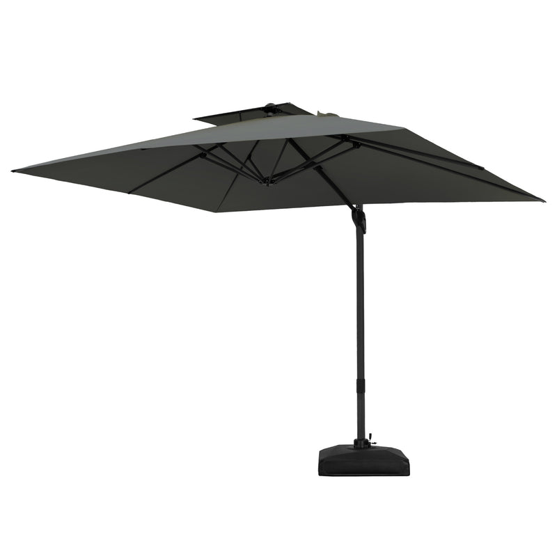 PHI VILLA 10ft Outdoor Patio Automatic Hydraulic Cantilever Parasols Umbrella