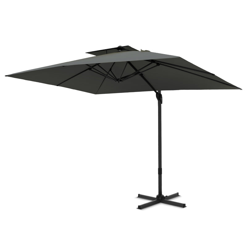 PHI VILLA 10ft Outdoor Patio Automatic Hydraulic Cantilever Parasols Umbrella