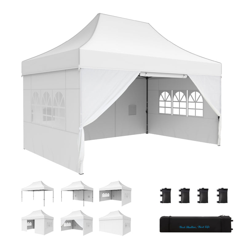 Phi Villa Outdoor Pop up Canopy Tent Gazebo for Party Wedding Gazebo Tent with Wheeled Storage Bag