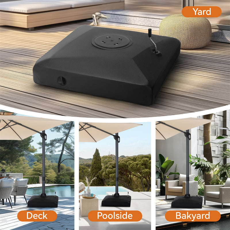 Phi Villa Heavy Duty Base Weights Stand for Outdoor Patio Umbrella