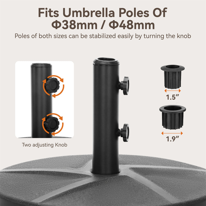 Phi Villa Heavy Duty Base Weights Stand for Outdoor Patio Umbrella