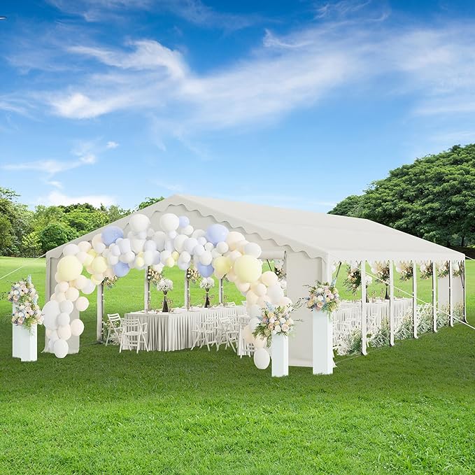 Phi Villa Heavy Duty Party Tent Wedding Event Shelter with Removable Sidewalls