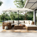 PHI VILLA 13ft Double-Sided Outdoor Large Umbrella