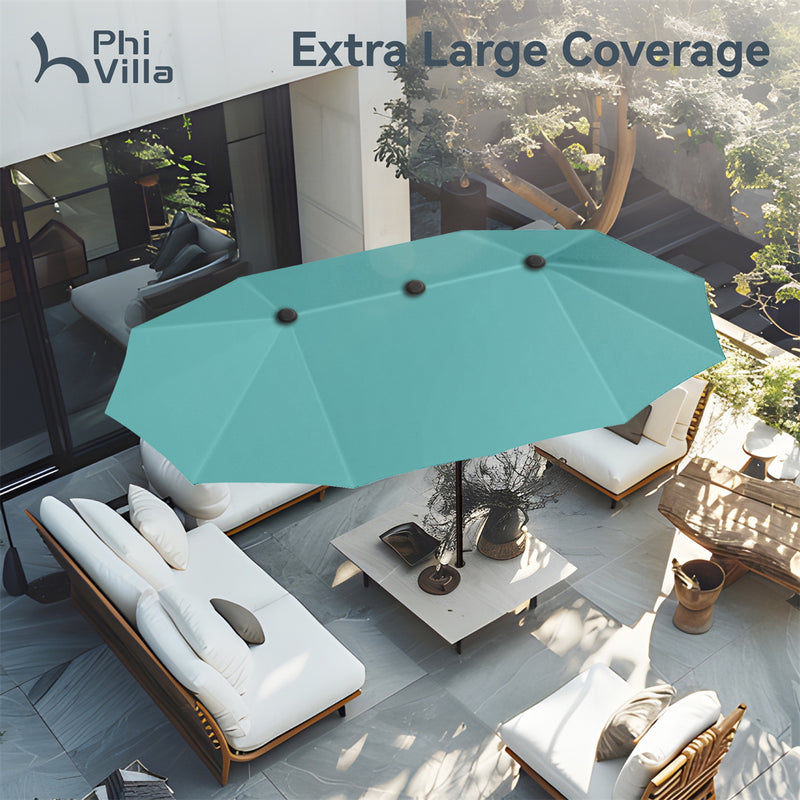 PHI VILLA 13ft 11-Color Double-Sided Outdoor Large Umbrella