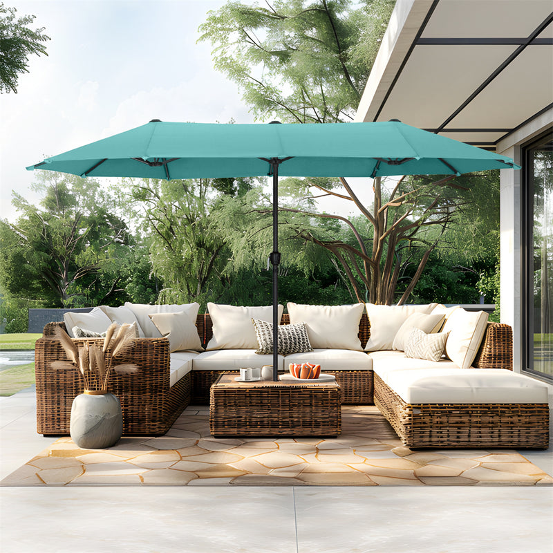 PHI VILLA 13ft Double-Sided Outdoor Large Umbrella