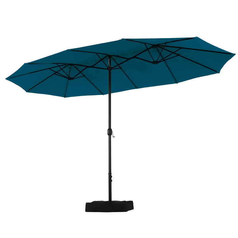 PHI VILLA 15ft Double-Sided Patio Extra Large Twin Umbrella