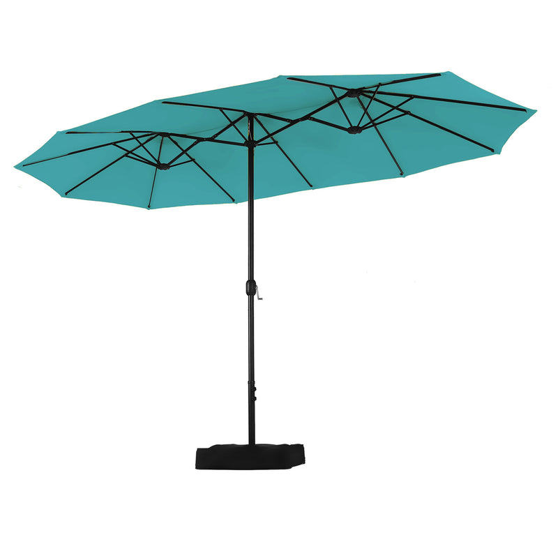 PHI VILLA 15ft Double-Sided Patio Extra Large Twin Umbrella