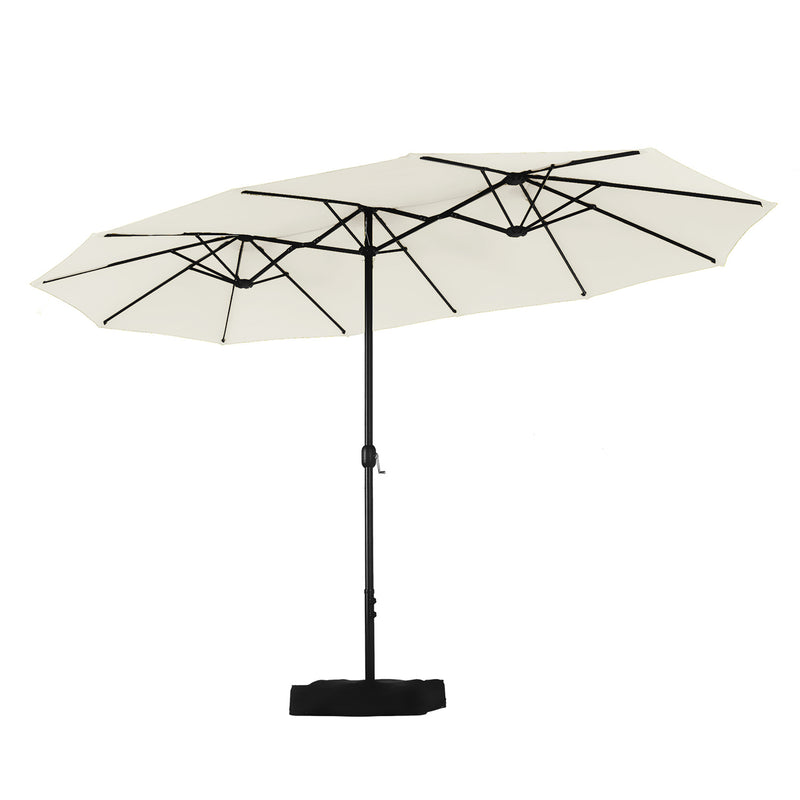 PHI VILLA 15ft Double-Sided Patio Extra Large Twin Umbrella