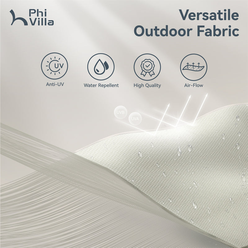 PHI VILLA 15ft Double-Sided Patio Extra Large Twin Umbrella