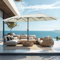 PHI VILLA 15ft Double-Sided Patio Extra Large Twin Umbrella