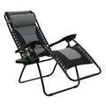 PHI VILLA Padded Zero Gravity Chair Adjustable Recliner With Cup Holder