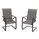 PHI VILLA 2-Piece C-Spring Textilene Patio Dining Chairs